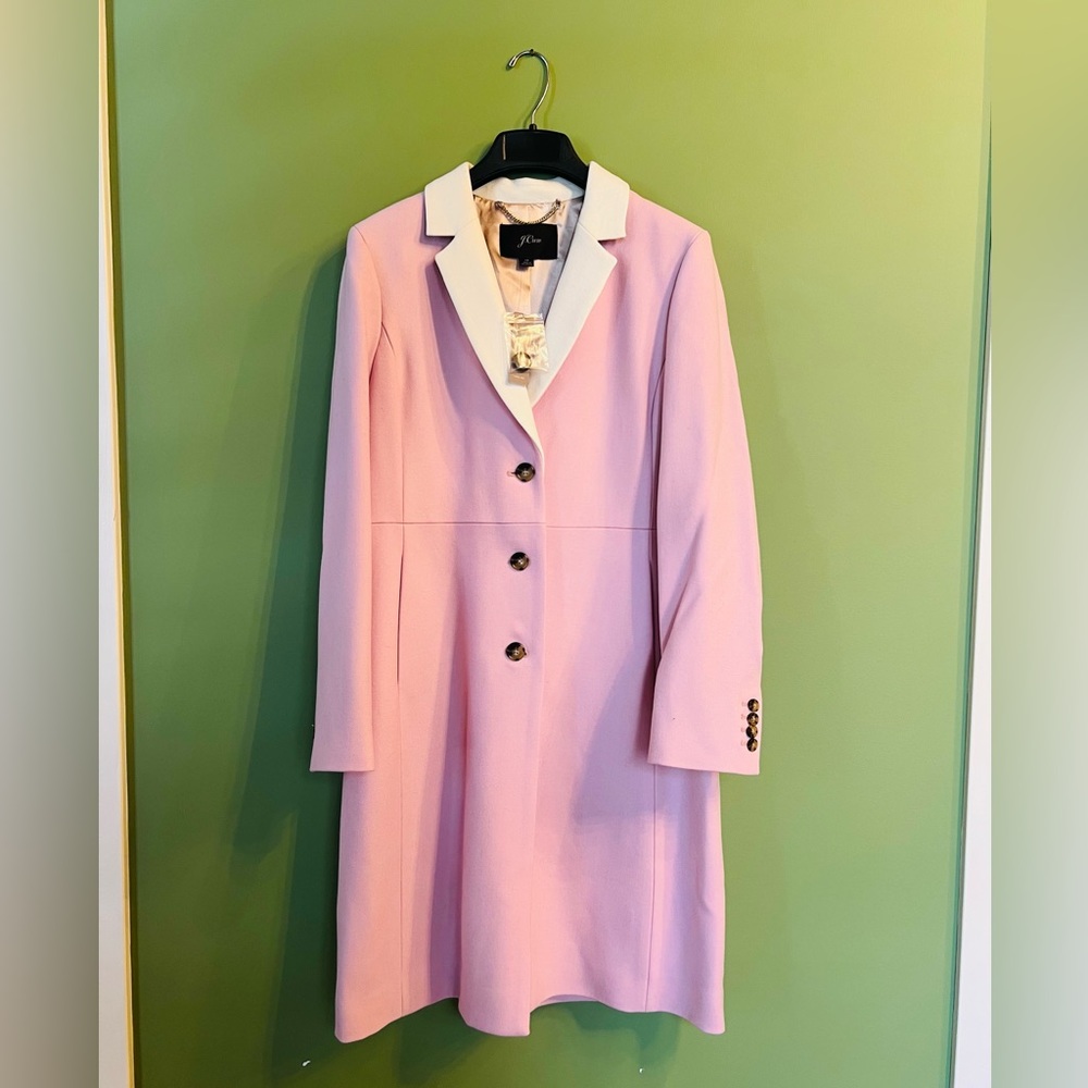 NWT Pink J Crew Wool Coat